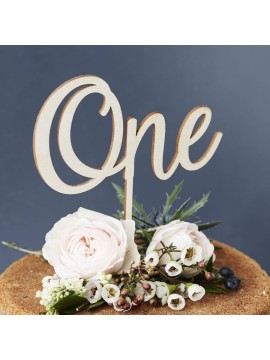 “ONE” WOODEN CAKE TOPPER(ONLINE SPECIAL) 