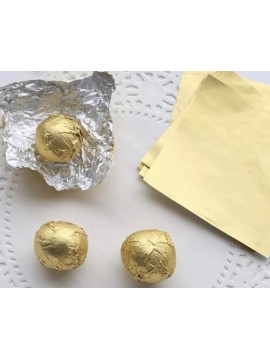 GOLD CHOCOLATE FOIL(100s)10x10cm