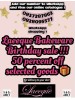 LAEEQUE BIRTHDAY SALE NOW ON