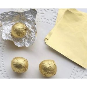 GOLD CHOCOLATE FOIL(100s)10x10cm