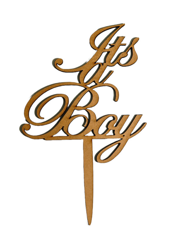 “It’s a Boy” Wooden Cake Topper