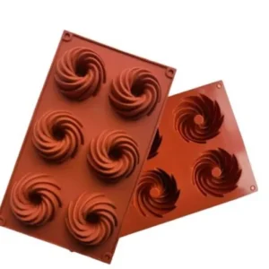 6 CAVITY SWIRL SILICONE MOULD