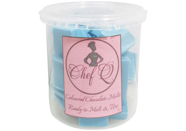 CHEF Q COLOURED CHOCOLATE MELTS (SKY BLUE) 200g
