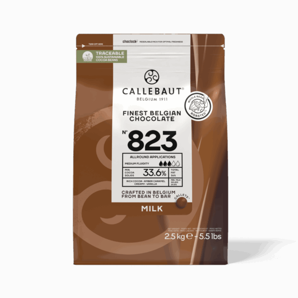 CALLEBAUT BELGIAN CHOCOLATE 832 MILK 2.5KG