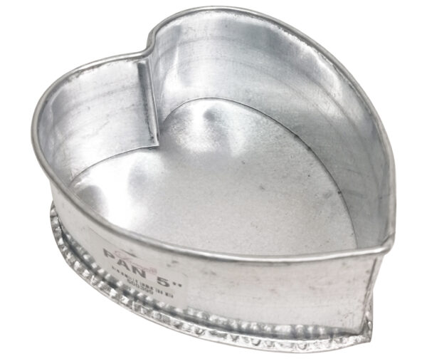 GALVANIZED BAKING PAN HEART 5' (SMALL)