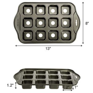 12 MINI SQUARE CHEESE CAKE LOOSE BOTTOM PAN