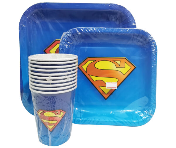 SUPERMAN PAPERPLATE SET (30PC)