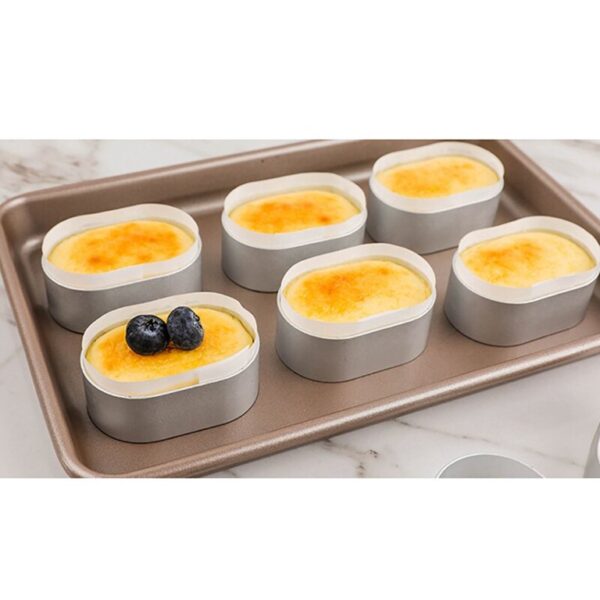 OVAL AlUMINIUM CHEESE CAKE MOULD/CUTTER/STAMP (10PC) - Image 2