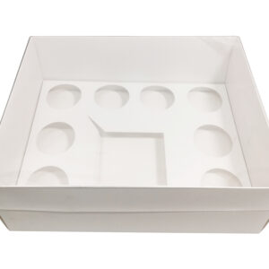 BENTO 8 CUPCAKE BOX - WHITE