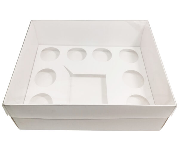 BENTO 8 CUPCAKE BOX - WHITE