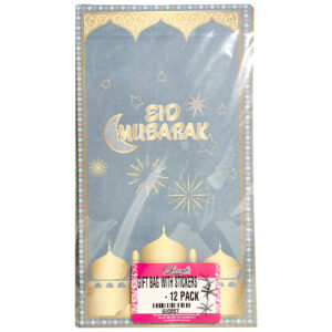EID MUBARAK GIFT BAG WITH STICKERS (12 PACK)