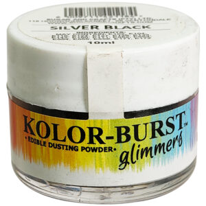 KOLOR BURST SILVER BLACK EDIBLE DUSTING POWDER 10ML