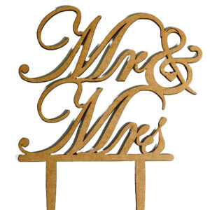 ‘Mr & Mrs’ Wooden Cake Topper