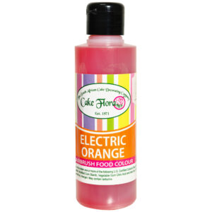 CAKE FLORA ELECTRIC ORANGE AIRBRUSHED FOOD COLOUR 150ML