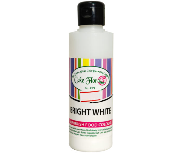 CAKE FLORA BRIGHT WHITE AIRBRUSHED FOOD COLOUR 150ML