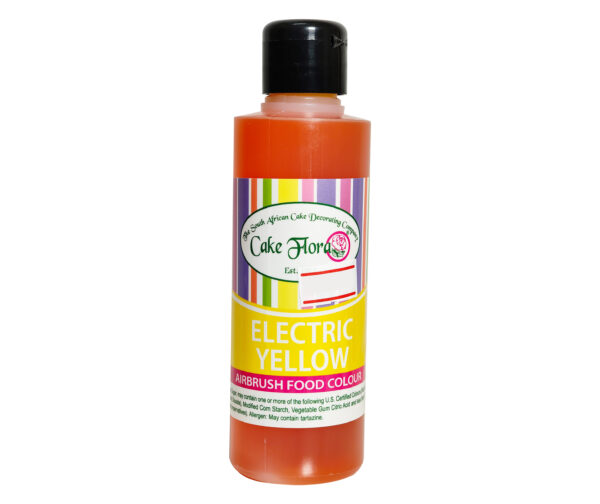 CAKE FLORA ELECTRIC YELLOW AIRBRUSHED FOOD COLOUR 150ML