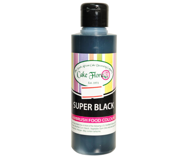 CAKE FLORA SUPER BLACK AIRBRUSHED FOOD COLOUR 150ML