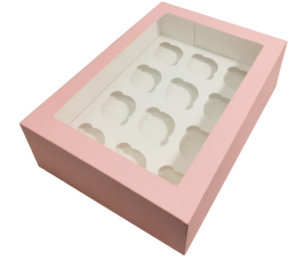 12 CUPCAKE BOX (PINK)