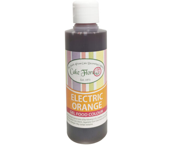 CAKE FLORA ELECTRIC ORANGE GEL FOOD COLOUR 150g