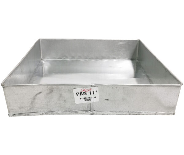 GALVANIZED BAKING PAN 11' (SQUARE) (5cm Height)