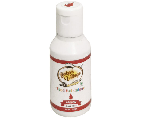 BAKER'S VILLAGE MAROON FOOD GEL COLOUR 20g