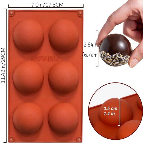 SPHERE SILICONE MOULD 6 CAVITY(L)