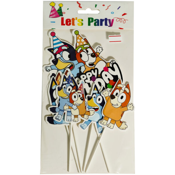 CAKE TOPPER BLUEY CARDBOARD SET