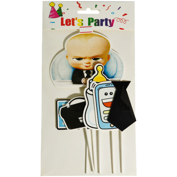 CAKE TOPPER BOSS BABY BLUE CARDBOARD SET