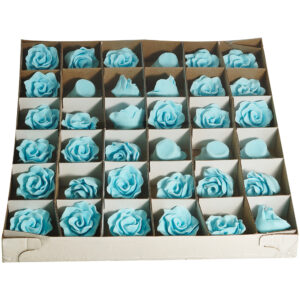 EDIBLE BLUE DECORATIVE ROSES (36 PER BOX)