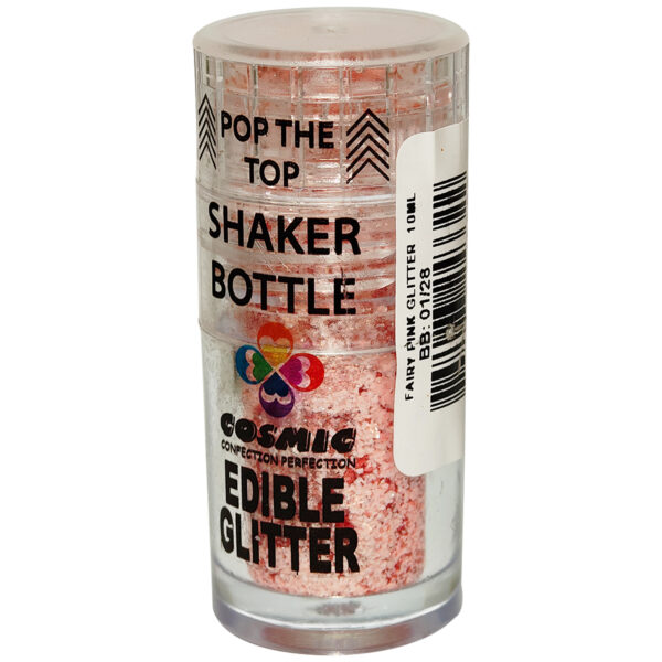 COSMIC FAIRY PINK POP TOP SHAKER BOTTLE EDIBLE GLITTER 10ML