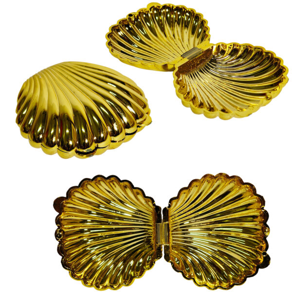 SHELLS DECOR (GOLD) (12 PACK)