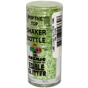 COSMIC LIME LUXE POP TOP SHAKER BOTTLE EDIBLE GLITTER 10ML