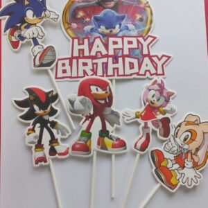 CAKE TOPPER CARD BOARD - SONIC