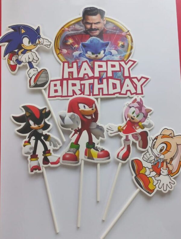 CAKE TOPPER CARD BOARD - SONIC