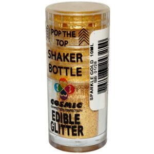 COSMIC SPARKLE GOLD POP TOP SHAKER BOTTLE EDIBLE GLITTER 10ML