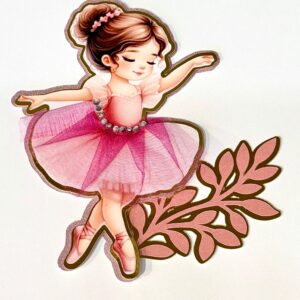 CARDSTOCK BALLERINA CAKE TOPPER