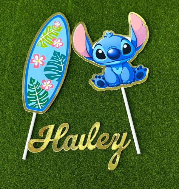 CARDSTOCK STITCH & SURF CAKE TOPPER