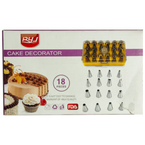 CAKE DECORATOR NOZZLE SET (18PC)