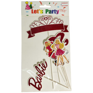 CAKE TOPPER BARBIE CARDBOARD SET