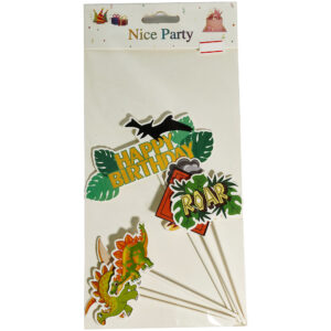 CAKE TOPPER DINOSAUR CARDBOARD SET
