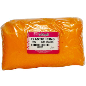 PLASTIC ICING ELECTRIC ORANGE 500g