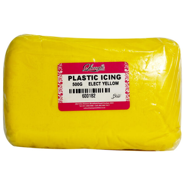 PLASTIC ICING ELECTRIC YELLOW 500g