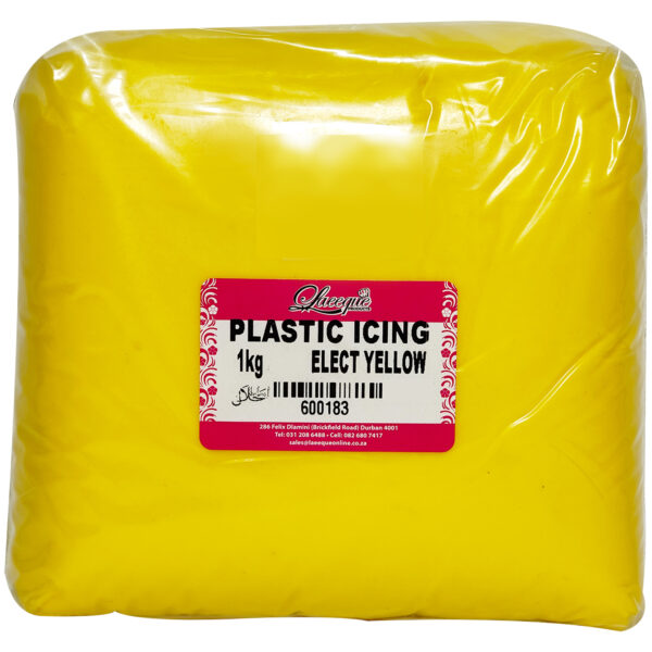 PLASTIC ICING ELECTRIC YELLOW 1KG
