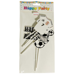 CAKE TOPPER HAPPY BIRTHDAY FOOTBALL PLAYER CARDBOARD SET