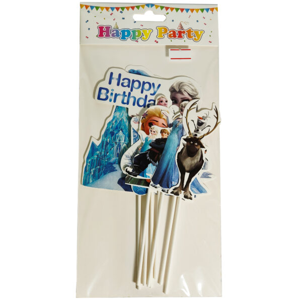 CAKE TOPPER FROZEN CARDBOARD SET