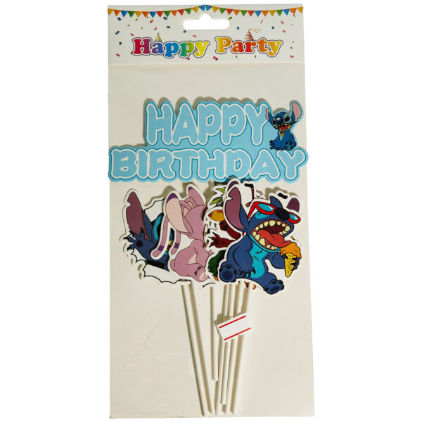CAKE TOPPER STITCH CARDBOARD SET