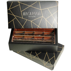 MACARON LARGE BOX (BLACK) (HOLDS 12)