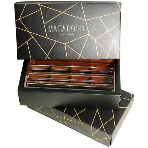MACARON LARGE BOX (BLACK) (HOLDS 12)