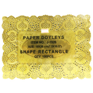 PAPER DOYLEYS 19X26cm (7.5X10.5in) RECTANGLE GOLD (100PC)