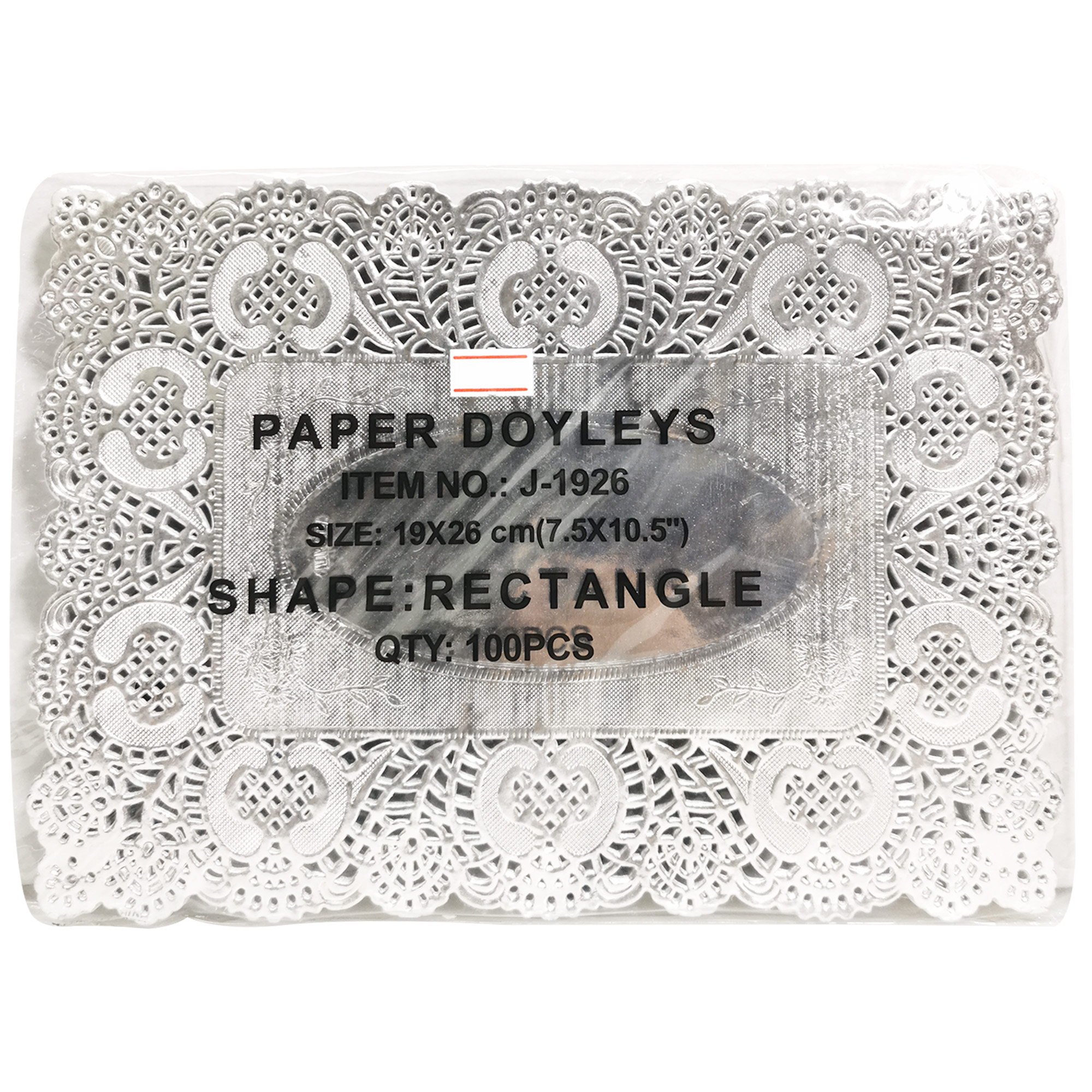PAPER DOYLEYS 19X26cm (7.5X10.5in) RECTANGLE SILVER (100PC)